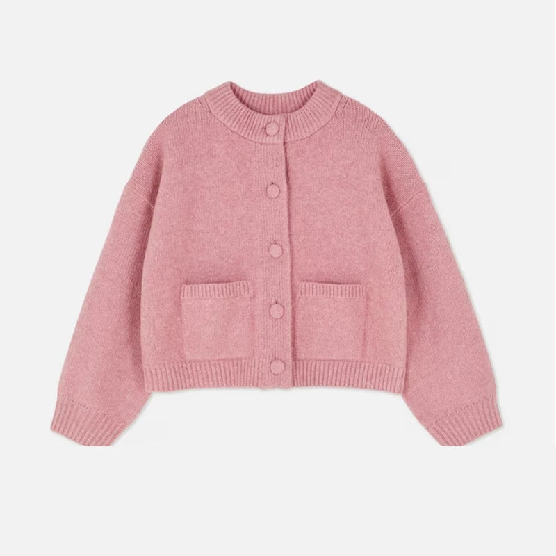 Casual Solid Knitted Sweaters Women Full Sleeve O-neck Loose Single Breasted Sweater Open Stitch Female 2025 Autumn Lady Outwear